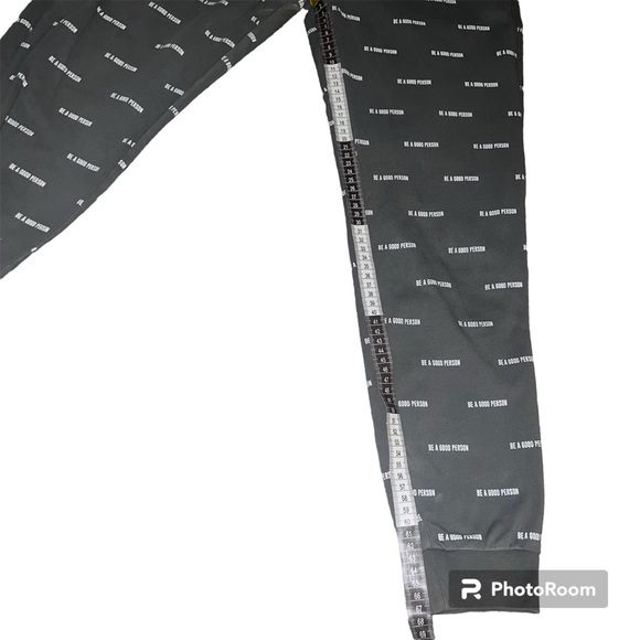 Be a Good Person grey sweatpants zipper pockets elastic waistband elastic ankle - Picture 7 of 12